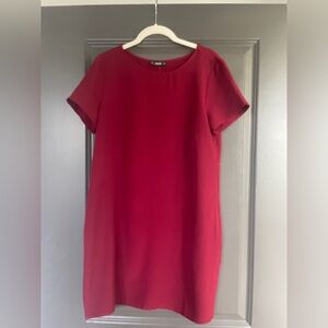 Red shift dress